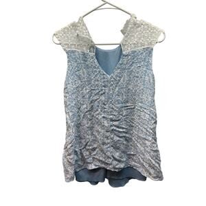 Three Pink Hearts Trixxi Women's Top, Lace, Blue & White, Size XS